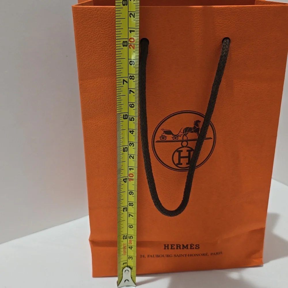 Hermès Orange Gift Paper Bag and 2 Piece Box Small